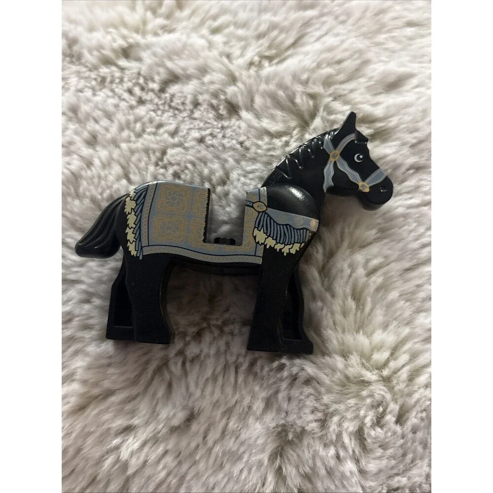 LEGO Black Horse Prince of Persia Gold Trim Bridle and Sand Blue Blanket Disney